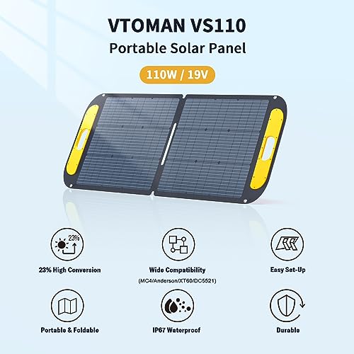 VTOMAN Jump 600X 600W Portable Power Station with 110W Solar Panel - style: Jump 600X+110W