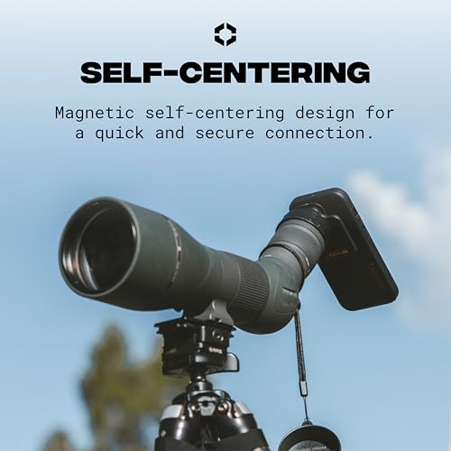 Snapshot Spotter Adapter - Spotting Scope Digiscoping Mount, Size 02 | Magnetic spotting scope phone adapter to capture your view, compatible with OLLIN Snapcases