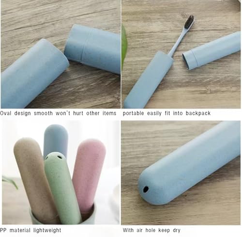 3Pcs Travel Soap Case and 3Pcs Toothbrush Travel Case Set,Leakproof Soap Dish with Lid Portable Toothbrush Holder for Traveling, Camping, Bathroom- Waterproof Drawstring Bag for Boot Backpack