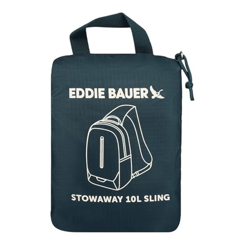 Eddie Bauer Stowaway Packable Sling Bag | Travel | Outdoor | Lightweight | Compact | Ripstop Nylon, Marine-10L - color: Marine