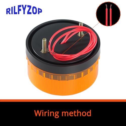 Industrial Round Beeper Warning Light D-5061-J Yellow AC 110V-120V 75dB Flashing - color: Yellow Flashing, style: 110V