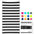 Your Choice Microfiber Beach Towel Sand-Free Quick Dry (67"x35"/60"x30") - color: Z-black Stripes, size: Extra Large(67x35")