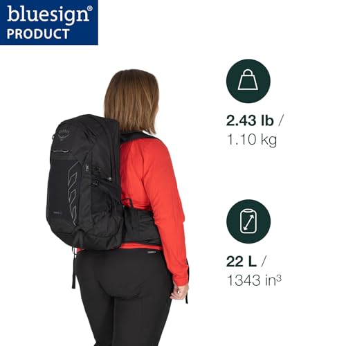 Osprey Tempest 22L Women's Lightweight Hiking Backpack, Blue OS - color: Anchor Blue/Atlas, size: 22L - Extended Fit