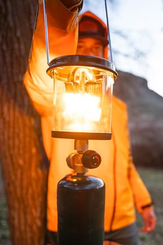 Stansport Propane Mantel Lantern – Outdoor Light with Adjustable Brightness, Carry Handle, Ventilated Hood, High-Output, Portable, for Emergency, Backpacking, Camping – Mantels Included - style: Double