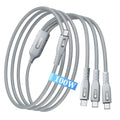 SIQIWO 100W USB C Multi Charging Cable, 4FT-1Pack PD3.0 Fast Charging Cable | 3 in 1 Multiple Charger Cord for iPhone17/16/15/MacBook Pro/Air/iPad/GalaxyS26/S25/ Pixel/Switch/PS5 (Charging Only,100W Max)