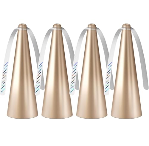 Fly Fans for Tables, 4 Pcs Food Fan to Keep Flies Away (Golden) - size: 4P