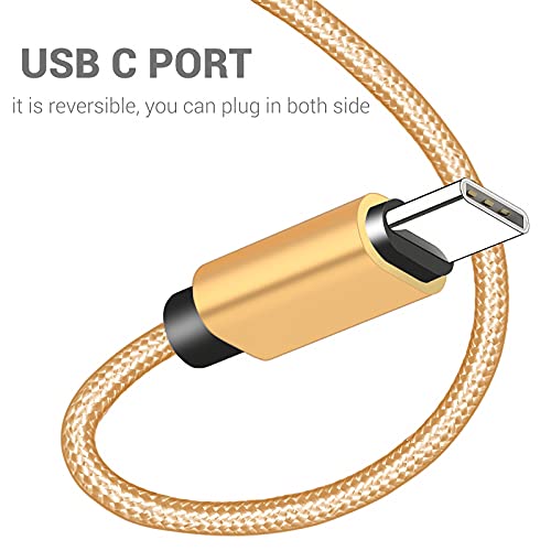 Short USB C Cable [4-Pack 8 inch], 3A Fast Charging USB 2.0 Data Transfer to Type C Phone Charger Cord Nylon Braided Compatible with Samsung Galaxy S10 S9, Pixel 3, LG V30, Charging Station | USB 2.0 Data Transfer, Nylon Braided, Colorful, USB A to USB C