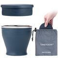TakeToday Collapsible Cup 8 oz, Foldable with Lid for Travel, Navy | Foldable, With Lid, For Travel - color: Navy
