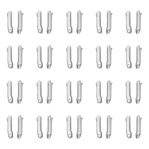 uxcell 20 Sets Double Open Zipper Repair Latch Kits, #5 Insert Pins for Jacket Coat Two-Way Separating Zippers, Silver Tone - color: Silver Tone, size: #5