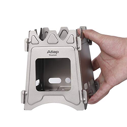 Lightweight Portable backpack stoves for hiking Titanium Wood Stove - Ultralight and Compact Stove for Backpacking, Camping, and Survival-for Wood Burning Camping solo stove - style: backpacking stove
