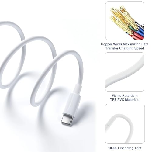 Short USB C Car Carplay Cable, 20 inch USB A to USB C Cable for iPhone 15/16/16E/17E Pro Max,15 16 Plus,Air,iPad 10th Gen,iPad Pro 12.9/11, Air 5th/4th Gen Charger Cord,Phone Car Charging Cord(1.5ft) - color: White, size: 1.5FT, style: USB A to USB C (for