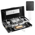 FineFlame Camping Stove, Propane Portable Camp Stove, 20400BTU-3Burners - color: Black-3 burner+griddle-20400BTU