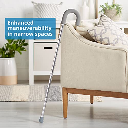 McKesson Aluminum Round Handle Cane 28.75" to 37.75" H - size: (6 ct)