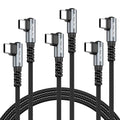 Right Angle USB C to USB C Cable 6FT 3Pack 65w - color: Black and Grey, size: 6FT