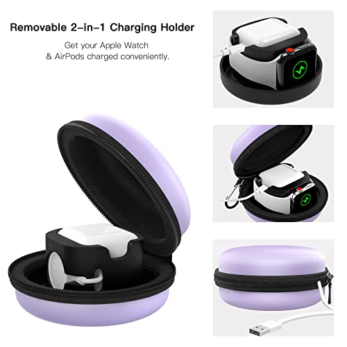 MoKo Storage Box Compatible with Apple Watch Series 9/8/7/6/5/4/3/2/1/SE - color: Taro Purple