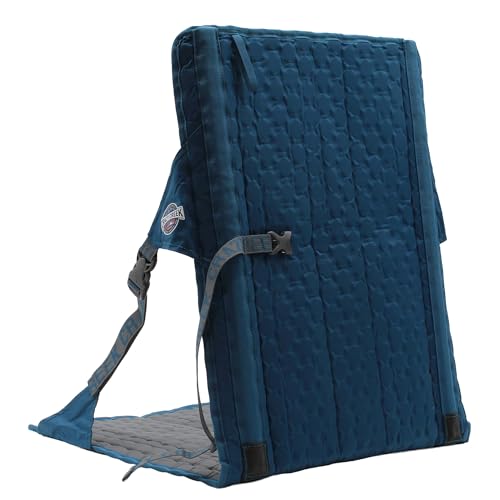 Crazy Creek HEX 2.0 LongBack Chair for Backpacking, Camping and Stadium Use, Extra Width & Back Height for Comfort, 250 LBS Weight Capacity, Adjustable Straps w/Rock Lockster (R) Buckles - color: Aleutian Blue/Slate, size: Longback