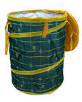 Camco Pop-Up Utility Container - Use as Collapsible Trash Can When Camping - Holds 30-Gallon Kitchen-Size Trash Bags - 2-Ft Tall & Collapses for RV Storage and Organization (53490)