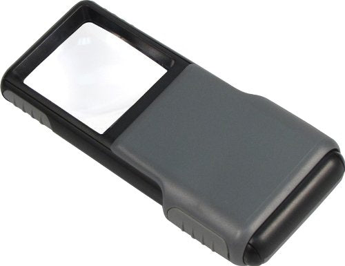 Carson MiniBrite 5x LED Lighted Slide Out Pocket Magnifying Glass | Aspheric Lens Handheld Magnifier with Built-In Sliding Protective Case - Set of 4 (PO-55MU) - size: Pack of 4