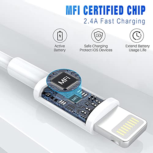 iPhone Charger Apple MFi Certified Cable,3 Pack 3FT USB-A to iPhone Cable - size: 3FT