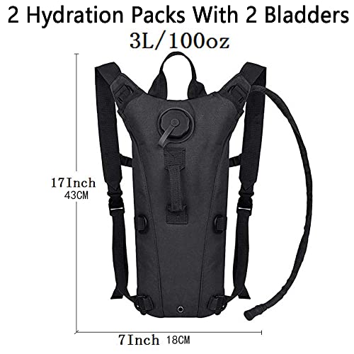 Running Hydration Vest Pack Tactical 3L Water Bladder Backpack Bag for Cycling Marathon Hiking Daypack Men & Women - color: Black & Green