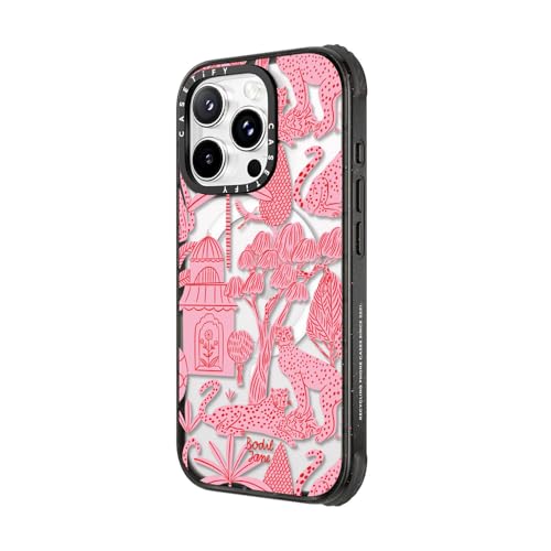 CASETiFY for iPhone 16 Pro Max Case - Ultra Impact Compatible with MagSafe | Strong Slim | 11.5 ft. 5X Militray Grade Drop Protection | Cheetah Paradise Pink | Black - color: Cheetah Paradise Pink, size: Iphone 16 Pro Max (6.9")