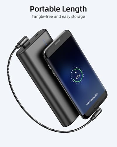 Short Right Angle USB A to Micro USB 90 Degree Cable 1FT 3 Pack | 90°angled short 12inch braided micro usb 2.1A fast charging for Galaxy S7 S6 S5 power banks & Android Micro Connector - size: 1FT