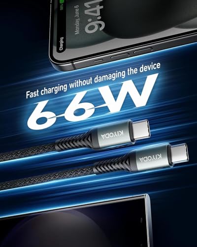 USB C to USB C Cable Coiled 3FT 2Pack, Braided Type C Charger for Car-Black | 66W Fast Charging Cord Compatible with iPhone 17 16 15, iPad, Sam sung Galaxy, Google Pixel, Moto, TCL Phones - color: Black, size: 3FT - 2Pack, style: USB C to USB C