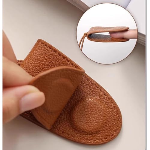 Portable Travel Sunglasses Holder，Magnetic Leather Glasses Eyeglasses Hanger Clip For Women Men(Brown) - color: Brown