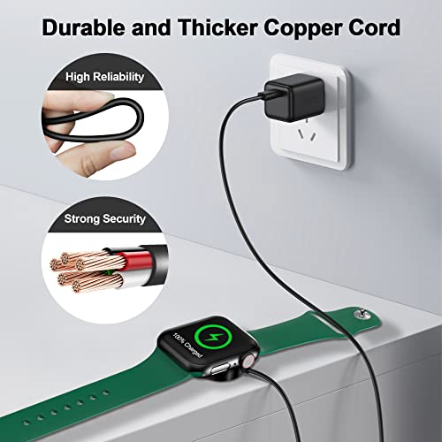 2026 Upgraded Magnetic Fast Charging Cable for Apple Watch Charger - color: Black, size: 2.0M