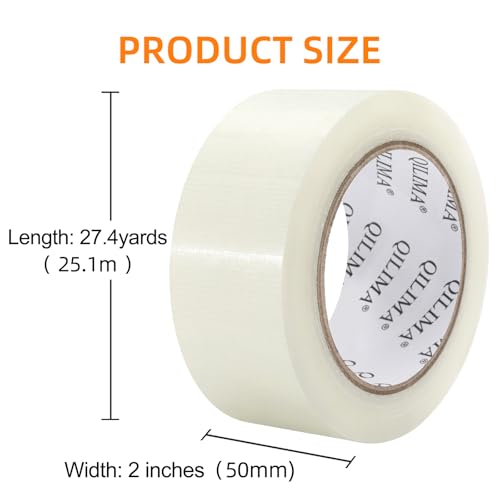 QILIMA Duct Tape Heavy Duty, Professional Grade Duct Tape for Photographers, No Residue,Industrial, Professional Use, 2 Inch X 28 Yards, Clear - color: Clear