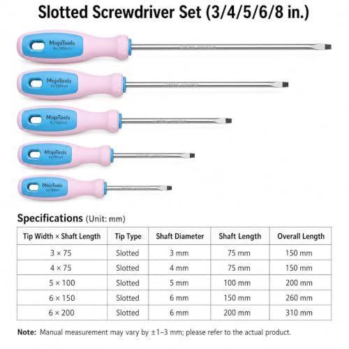 10-Piece Magnetic Screwdriver Set in Storage Tube （Candy color） - color: Candy Colors