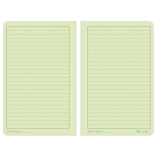 Rite in the Rain Weatherproof Soft Cover Notebook, 4.625" x 7.25", Green Cover, Universal Pattern (No. 974) - color: Green