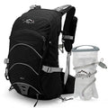 IX INOXTO 20L Hydration Backpack, Waterproof Hiking Internal Frame Backpacks with 2L Hydration Water Bladder and Rain Cover for Men, Lightweight Travel Daypack for Cycling,Camping,Ski (black) - color: Black