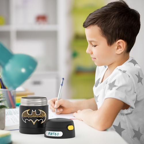 THERMOS FUNTAINER Kids Food Jar with Spoon, 10oz, Batman - color: Batman, size: 10 Ounce