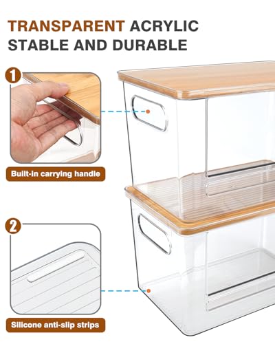 Trash Bag Dispenser 2 Pack (XL+S) - Trash Bag Holder with Bamboo Top - size: XL+S-2 Pack