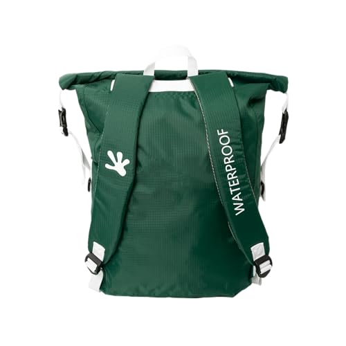 geckobrands Lightweight 30L Waterproof Backpack - Lightweight Watertight Outdoor Bag Hiking Traveling Light Water Activities - color: Hunter Green / White