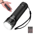 EverBrite Mini Flashlight, Zoomable 350LM LED Flashlight, Black | Small, 3 Light Modes, Zoomable Beam, 3 AAA Batteries Included, Wrist Strap, Home, Camping & Emergency Use, Holiday Gifts - color: Black, size: Small