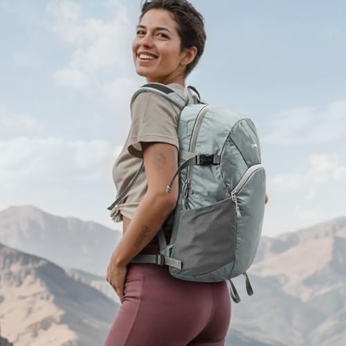 G4Free 25L Lightweight Hiking Backpack for Men Women - color: Grey