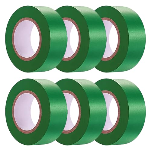 6 Pack Dark Green Flagging Tape, Non-Adhesive Marking Tape, 1"*600ft - color: Dark Green