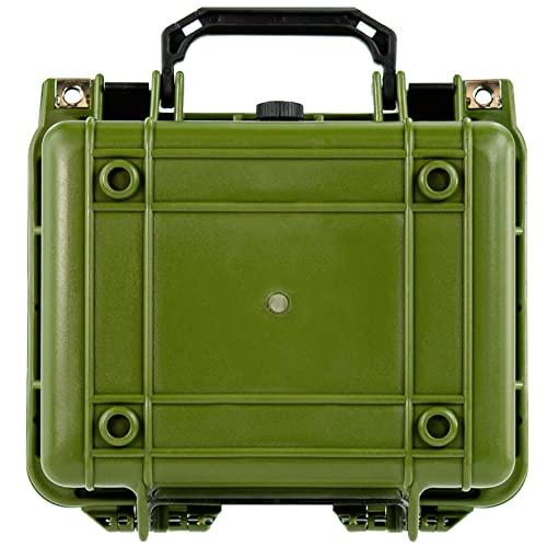 Eylar Small 10.62" Deep Gear, Equipment, Hard Camera Case Waterproof with Foam TSA Standards (Green) - color: Green