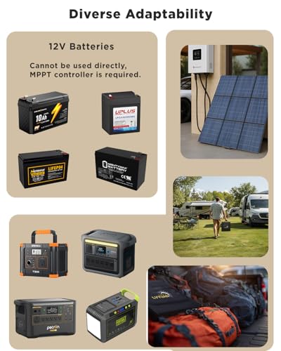LVYUAN 200W Portable Solar Panel, 24V Foldable Blanket Solar Panel IP64 P-PERC, Upgraded 23% Efficiency for Solar Power Station Generator for Outdoor Camping with Anderson Plug, 12 Pounds - size: 200 Watt Portable Solar Panel