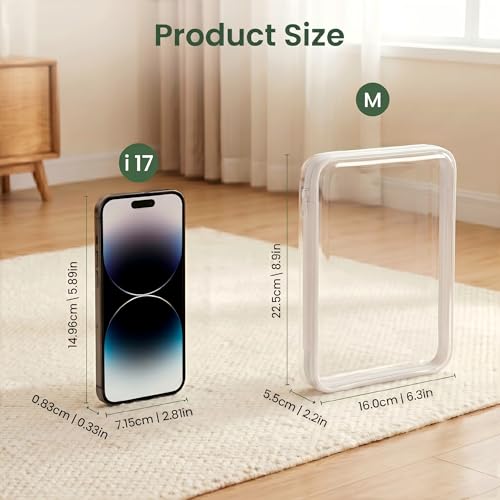 3Pcs Clear Hard Shell Zipper Case, Water Resistant Travel Pouches MMM | Diaper bag, makeup, toiletry & toy storage; rigid PET protects from crush, water and dust, with assorted sizes for daily use. - size: 3PCS MMM
