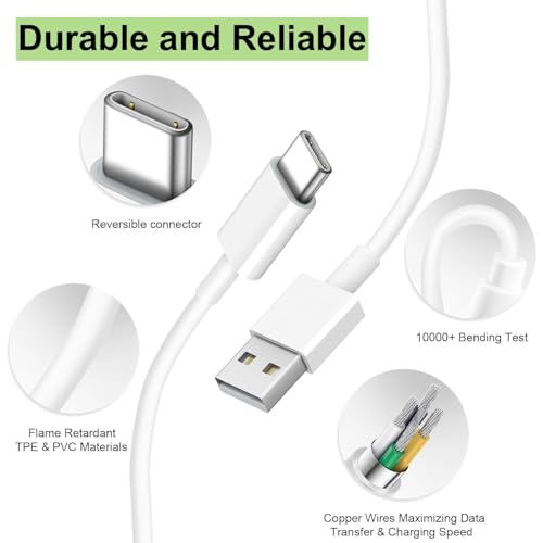 [Apple MFi Certified] Short iPhone 17 Charger Fast Charging, 8Inch 5 Pack USB to Type-C Cable Fast iPhone Charging Cables High Speed Data Sync Transfer Cord for iPhone 17 16 15 Pro/iPad/Airpods - color: White 5Pack