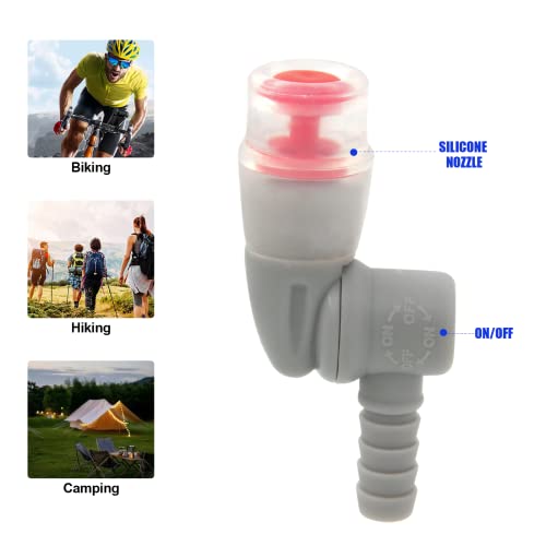 Hydration Bags Bite Valve Mouthpiece Replacement Bite Valve Replacement | leak-proof & durable for Cross Country Bladder Bag Detachable Universal Manual Switch for Any Hydration Pack System - style: 2 Pack mouthpiece replacement(White)