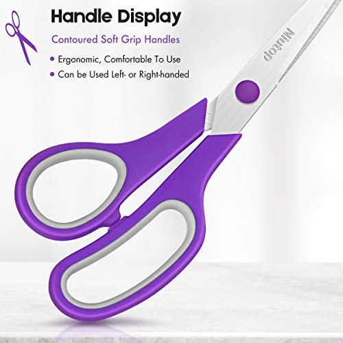 Scissors Bulk Set of 50-Pack, Niutop 8" Multipurpose Sharp Sewing Craft Fabric Scissors for Office Home High/Middle School Student Office Teacher Art Supplies, Soft Comfort-Grip Right/Left Handles - color: 50 Packs