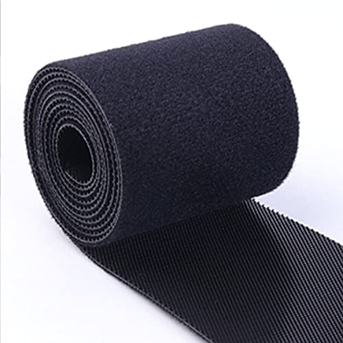IFNOW Hook and Loop Cable Ties Electrical 32FT Reusable Fastening Tape Double-Sided Cable Ties Hook-and-Loop Management Tape Strength 2''/Width (Black) - color: Black