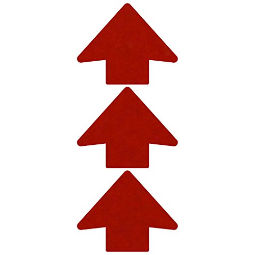 LiteMark Reflective Red Trail Marking Arrow Stickers, 2 Inch Arrow Decals for Exit Route, Pipe Marking, Trail Stakes - Pack of 3 Pcs - color: Red, size: Pack of 3 Pcs
