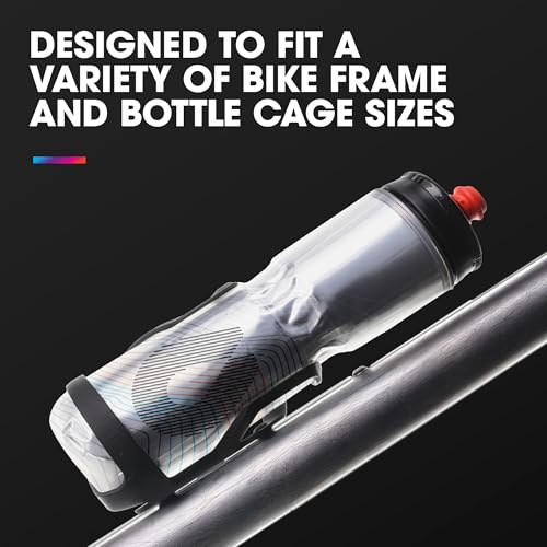 HydraPak Polar Surge Insulated Bike Water Bottle (20oz, Ascent Red) - color: Ascent Red, style: 20oz/600ml