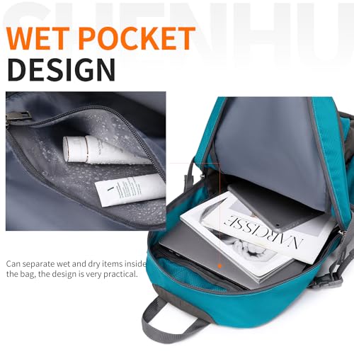 40L Hiking Backpack Lightweight Daypack Waterproof Travel Camping Backpack for Men Women Sport Packable - color: A5-green