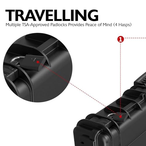Hard Rifle Case 42.9" with Wheels, IP67 Waterproof & Crushproof Gun Case, TSA Approved Lockable Storage for Rifles, 3 Layer Pick and Pluck Foam + FREE Extra Cubed Foam Insert - style: 53 Inch Rifle Case